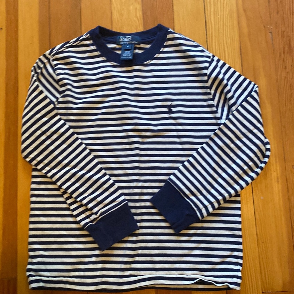Navy striped Polo Ralph Lauren long sleeve shirt